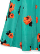 Prada Floral Turquoise Pleated Skirt