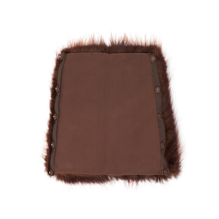 Prada brown fur wrist warmers 2001