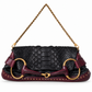 Gucci 2003 Tom Ford Horsebit Python Shoulder Bag showing black and brown python leather with gold horsebit hardware.