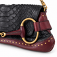 Elegant 2003 Tom Ford Horsebit Python Shoulder Bag by Gucci featuring a sleek design and signature horsebit detailing.