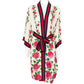 Gucci floral print belted kimono blazer with wide sleeves and tie waist, stylish and lightweight for elegant outdoor wear.