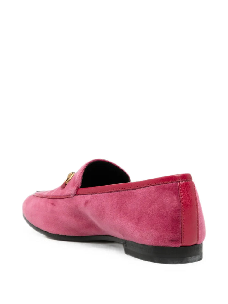 Gucci Pink Velvet Loafers