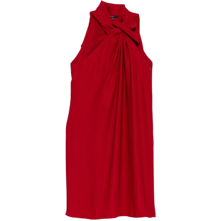 Gucci red halter neck dress featuring a stylish sleeveless design and elegant fit, perfect for formal or evening wear.