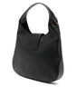 Gucci Web Stripe Dionysus Hobo Bag in black with signature shoulder bag design and web stripe pattern.