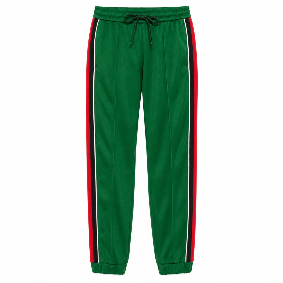 Gucci Web Stripe tracksuit trousers featuring signature stripe detail, comfortable fit, and casual sporty style.