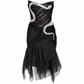 Gucci black silk crystal-snake dress from 2004, featuring a sleek design with crystal accents, elegant and stylish evening wear.
