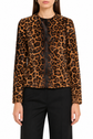 Gucci leopard print ponyhair blazer showing a stylish animal print pattern and tailored fit on a model.