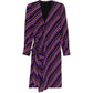 Gucci striped wrap dress featuring bold horizontal stripes and a stylish silhouette, perfect for elegant daytime wear.