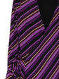 Gucci striped wrap dress featuring bold horizontal stripes, lightweight fabric, and a stylish, elegant silhouette.