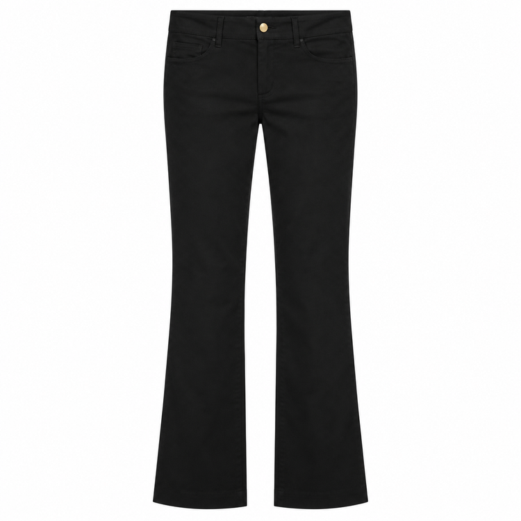 Black tailored Gucci trousers with a sleek fit, featuring classic design and subtle branding on the waistband.