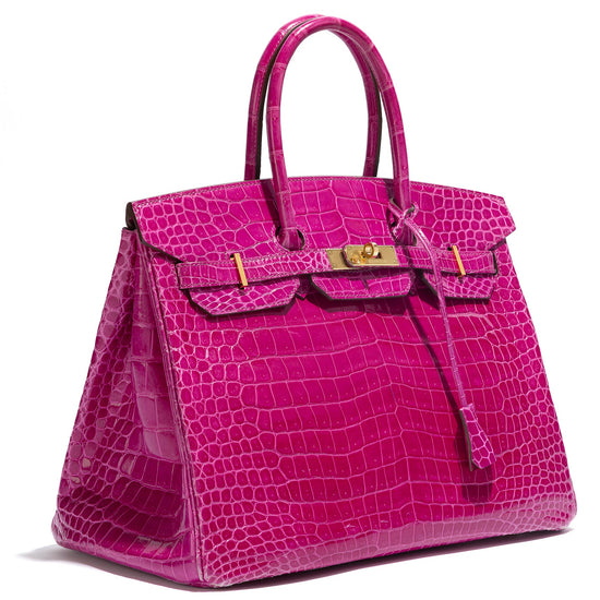 Hermès Birkin 35 Rose Sheherazade GHW in pink