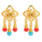1997 CC Fringe Dangle Clip-On Earrings