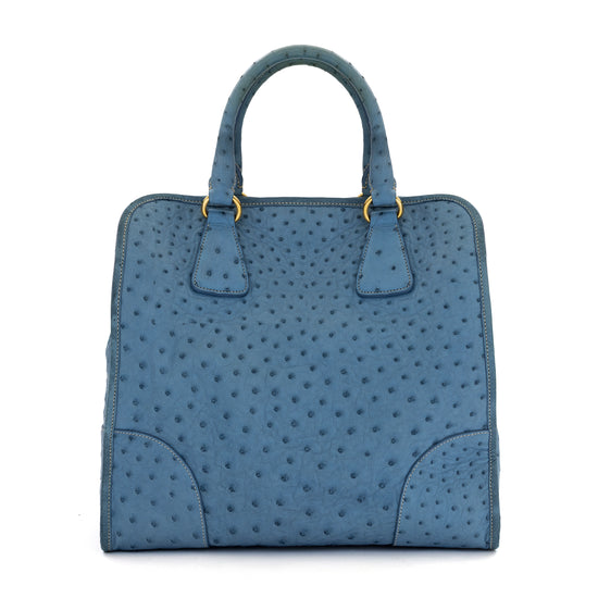 Blue Double Handle Tote Bag