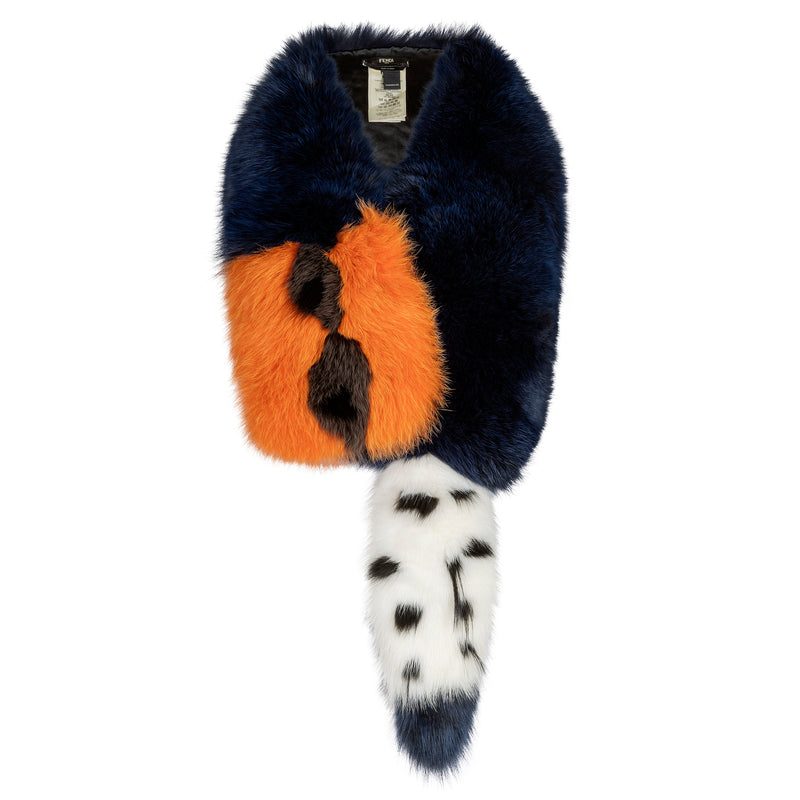Multicolour Fur Scarf