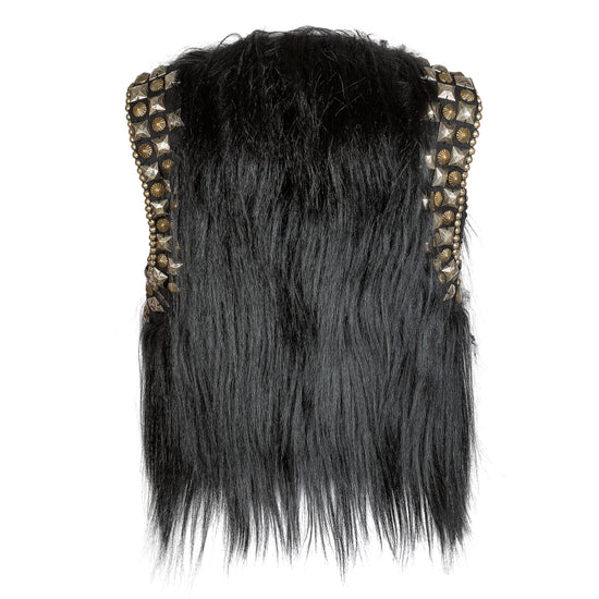 Gold Studded Fur Gilet