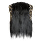 Gold Studded Fur Gilet