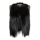 Gold Studded Fur Gilet