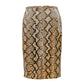 Beige Leather Skirt