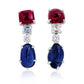 Bulgari Earrings Sapphire and Ruby