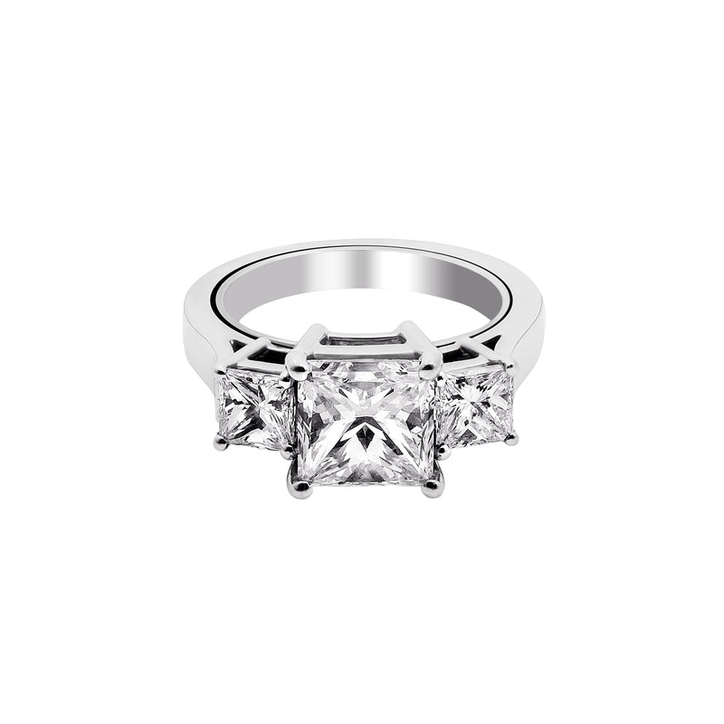 Diamond Ring with Two Small Diamonds