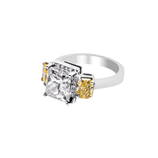 Diamond Ring with Yellow Diamonds