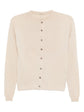 Hermès cream cashmere cardigan, soft knit tops with a classic design, displayed flat on a neutral background.