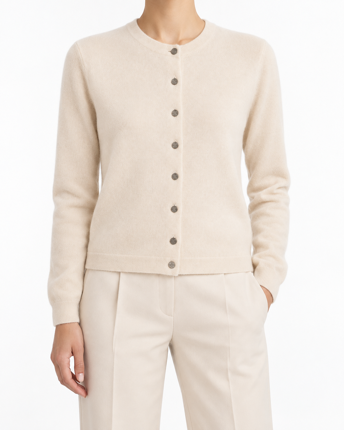Hermès Cream Cashmere Cardigan tops, image 2