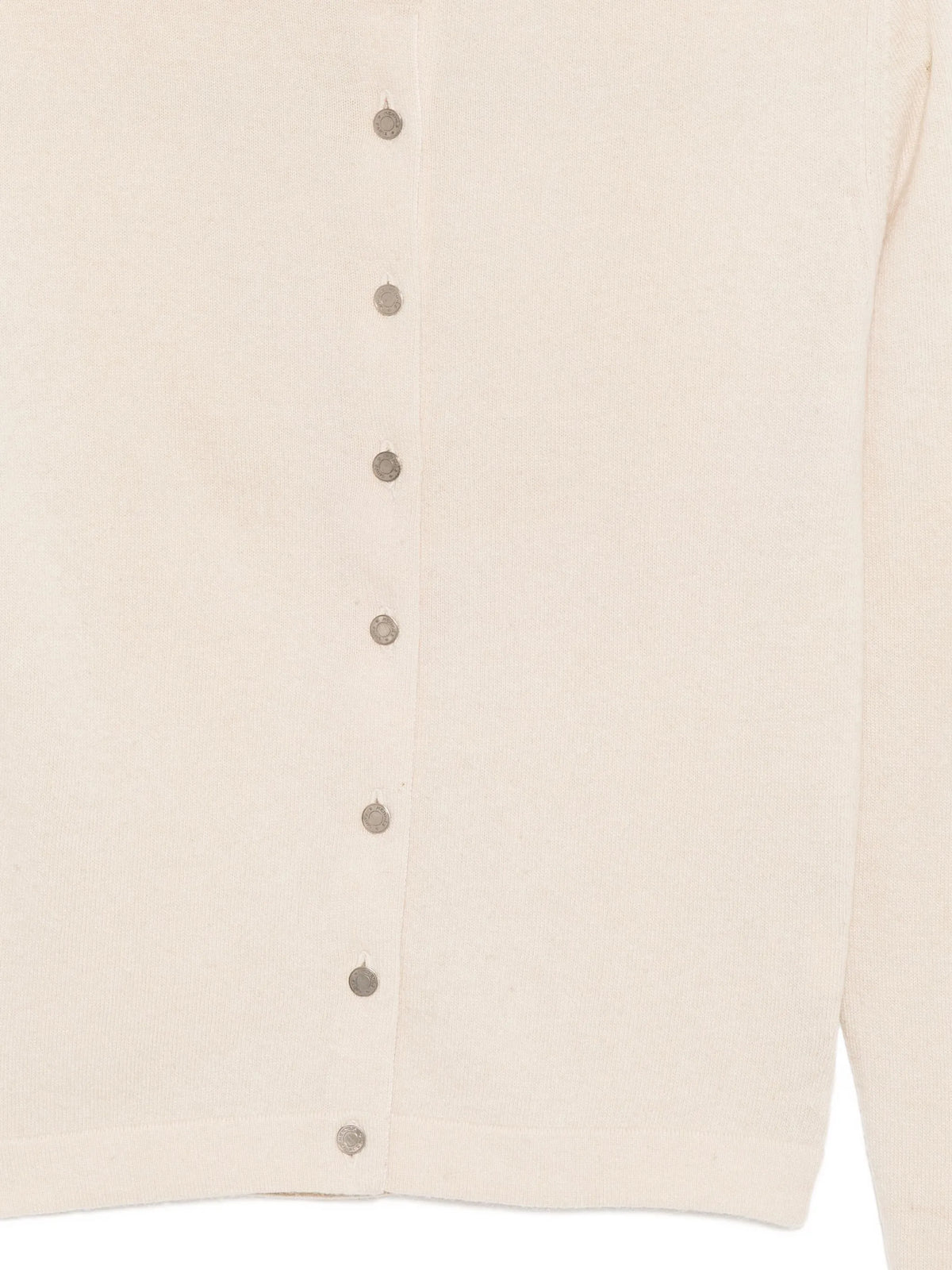 Hermès cream cashmere cardigan, soft knit top with button closure, stylish and cozy for elegant casual wear.
