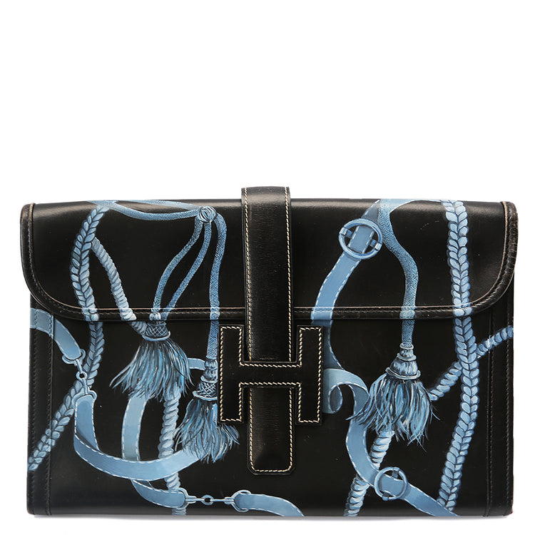 Hermès Customised Jige Elan PM Black clutches, image 1
