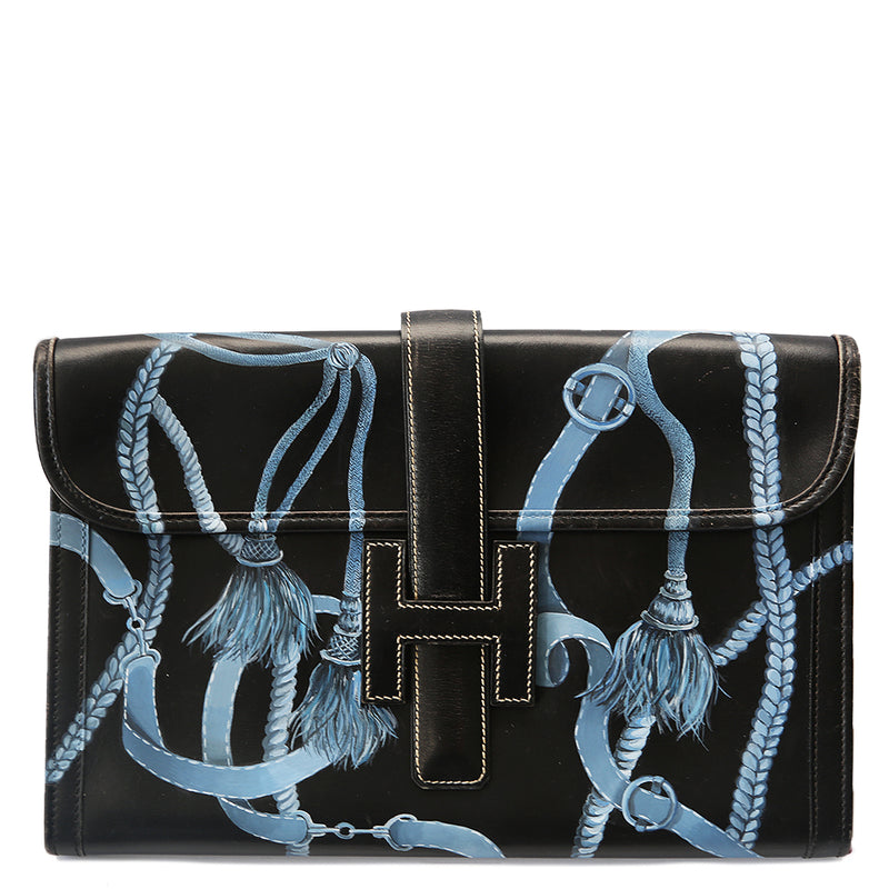 Hermès Customised Jige Elan PM Black clutches, image 1