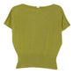 Hermès green cashmere top displayed flat, showcasing its soft texture and elegant design, perfect for stylish casual wear.