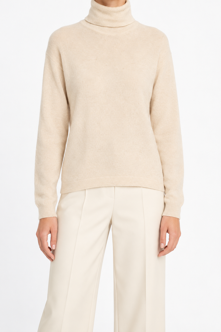 Hermès Hermès Beige Cashmere Turtleneck piece 02