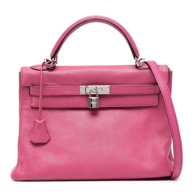 Hermès Kelly 32 Pink Magnolia PHW top handle bag, image 1