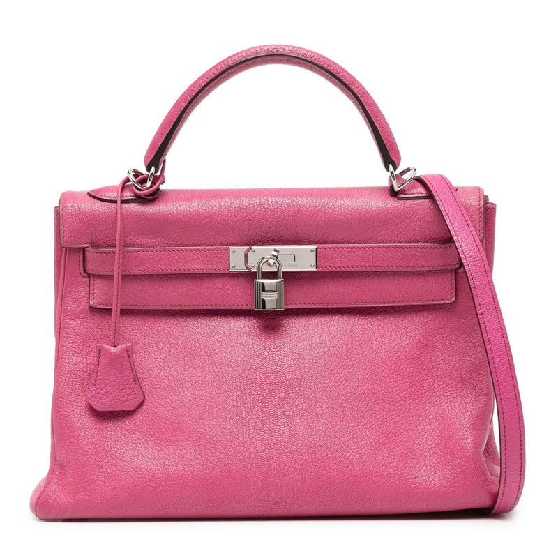 Hermès Kelly 32 Pink Magnolia PHW top handle bag, image 1