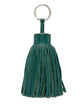 Hermès Leather Carmen Key Ring in green with gold-tone hardware, small accessories designed for elegance and everyday use.
