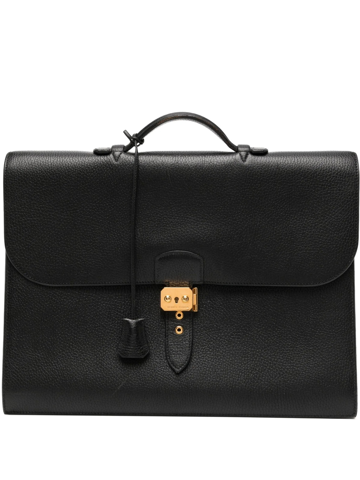 Hermès Sac À Dépêches 38 Black Clemence GHW travel bags, image 1