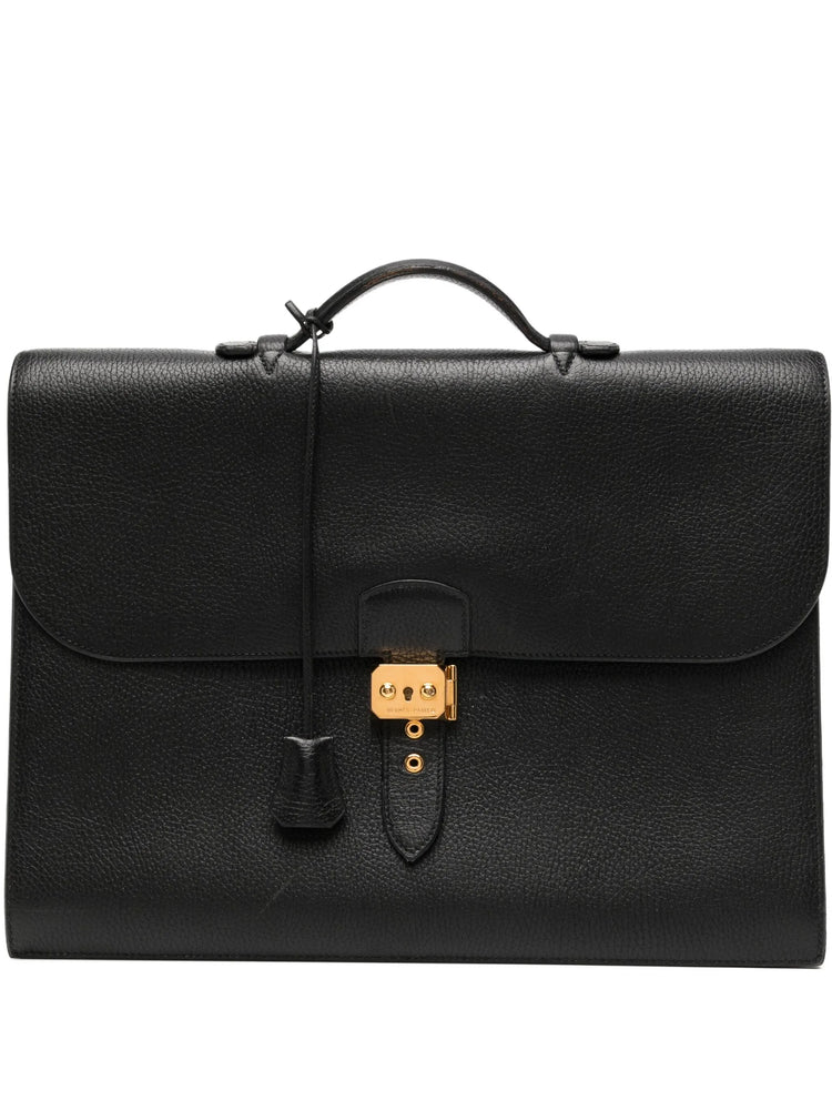 Hermès Sac À Dépêches 38 Black Clemence GHW travel bags, image 1