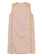 Hermès beige V-neck dress, elegant sleeveless dress with a flowing fit, perfect for casual or formal occasions.