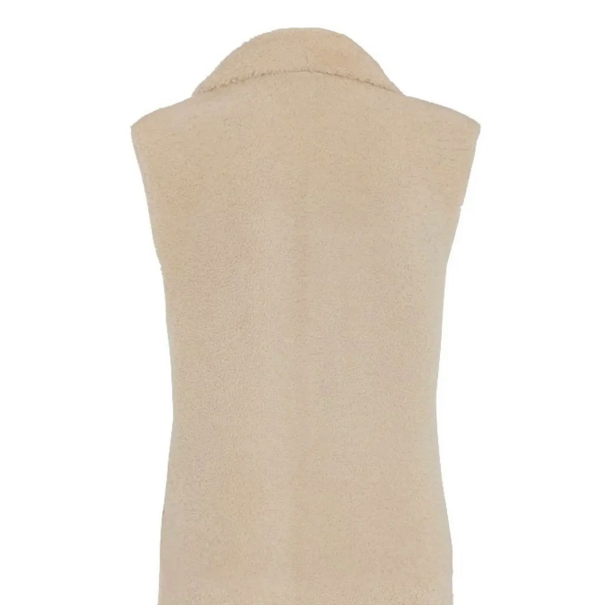 Hermès cream sheepskin gilet with silk scarf interior, stylish blazer or jacket for sophisticated outerwear.