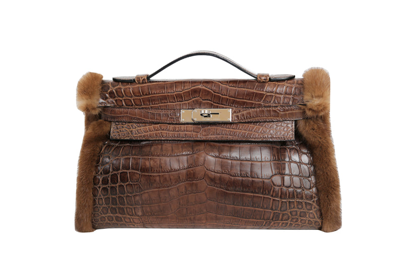 Kelly Manchon Exotic Mink Muff Brown PHW