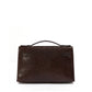 Hermès Chocolat Niloticus Lizard Kelly Pochette handbag with sleek design and elegant leather details.