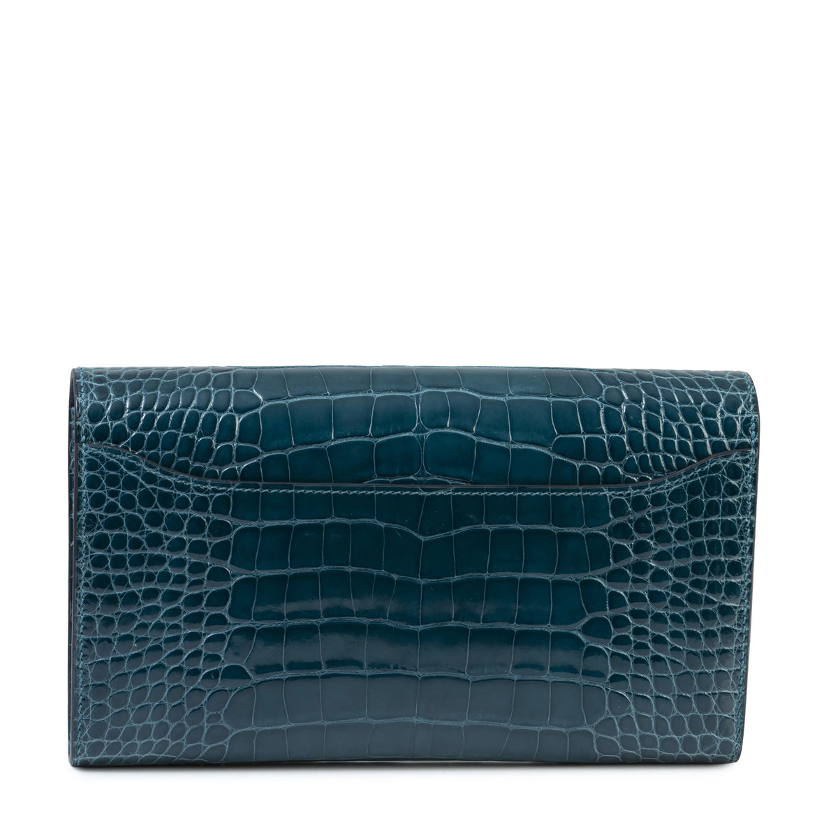 Hermès Constance Wallet in smooth leather with gold hardware, featuring multiple card slots and a sleek, compact design.