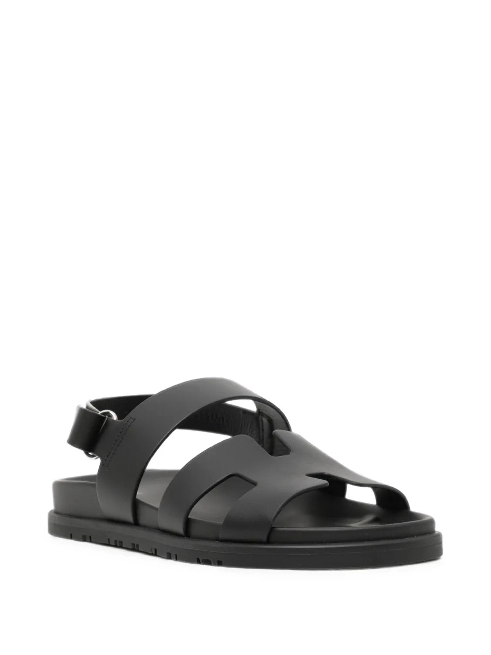Pre-owned Hermès Genius sandal featuring beige leather straps and signature design, stylish and luxurious footwear.