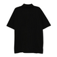 Hermès black cotton piqué polo top with short sleeves and classic collar