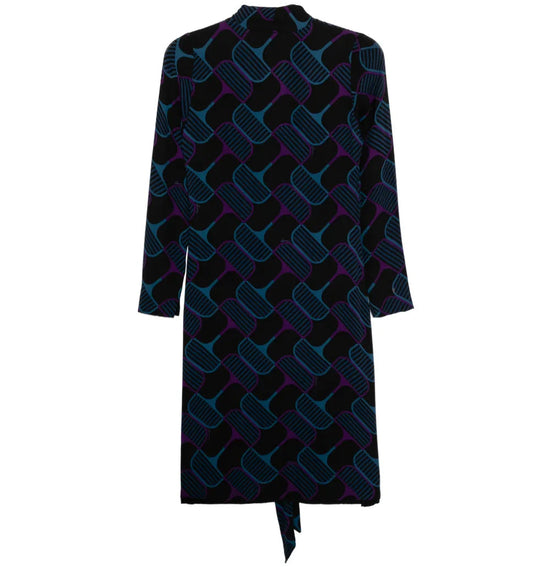 Gucci horsebit print dress showing a stylish, sleeveless dress with the iconic horsebit pattern and elegant design.