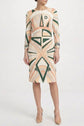 Geometric Print Long Sleeve Dress