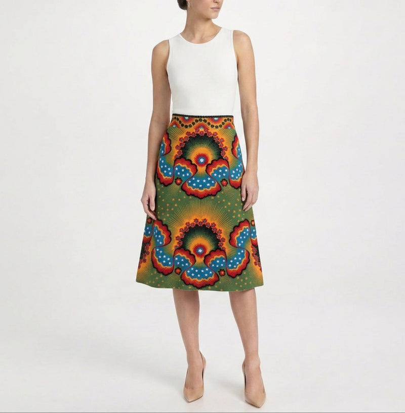 2016 Multicolour Star Print Skirt
