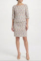 Pastel Ditsy Floral Embroidered Top & Skirt Set