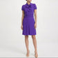 Purple Short-Sleeve Dress