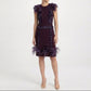 Purple Feather Wool Dress